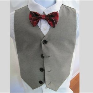 Sz 4T Gray Toddler Boys Polyester #456  Suit Vest